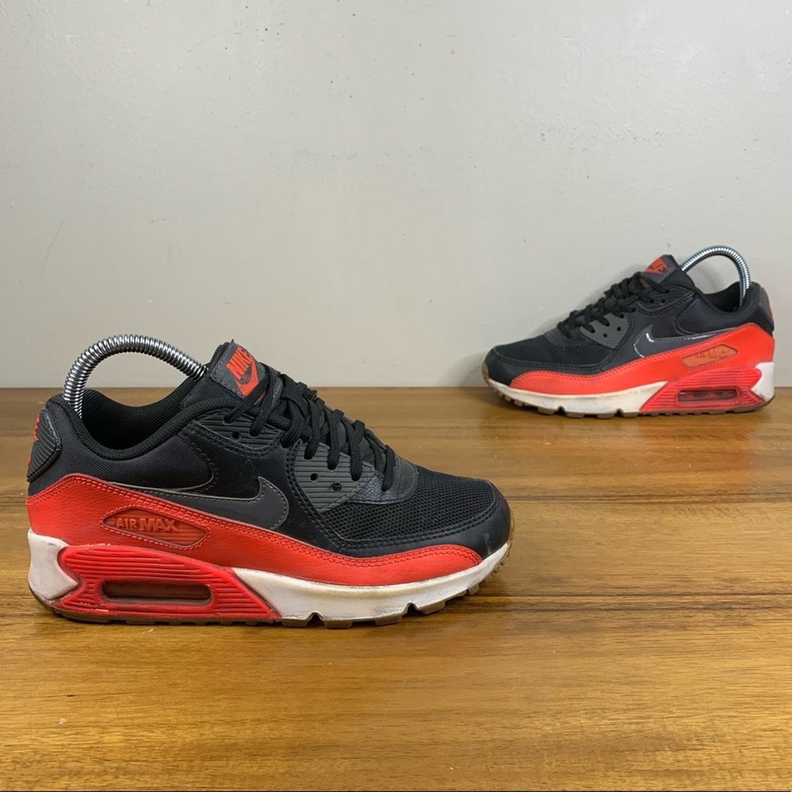 Nike Womens Air Max 90 Infrared Leather Sneaker